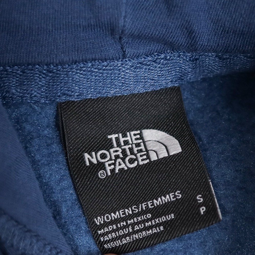 The North Face Womens Blue Half Dome Hoodie Pullover Logo Camo Graphic‎ Size S - Picture 2 of 11